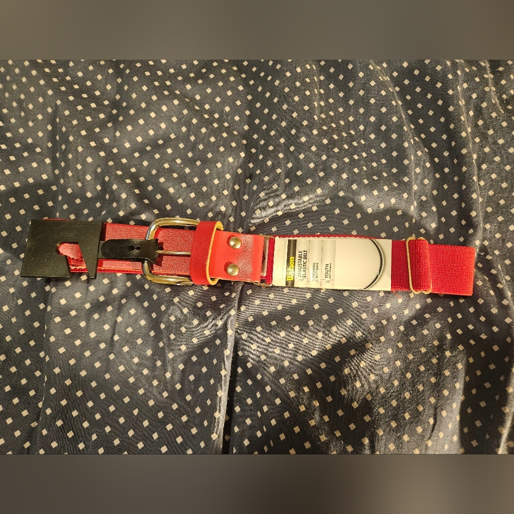 New NWT Red Scarlet Wilson Youth baseball softball adjustable Elastic Belt